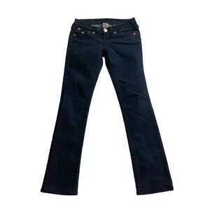 True Religion Billy Low Rise Super T Straight Jeans Size 26 Dark Wash